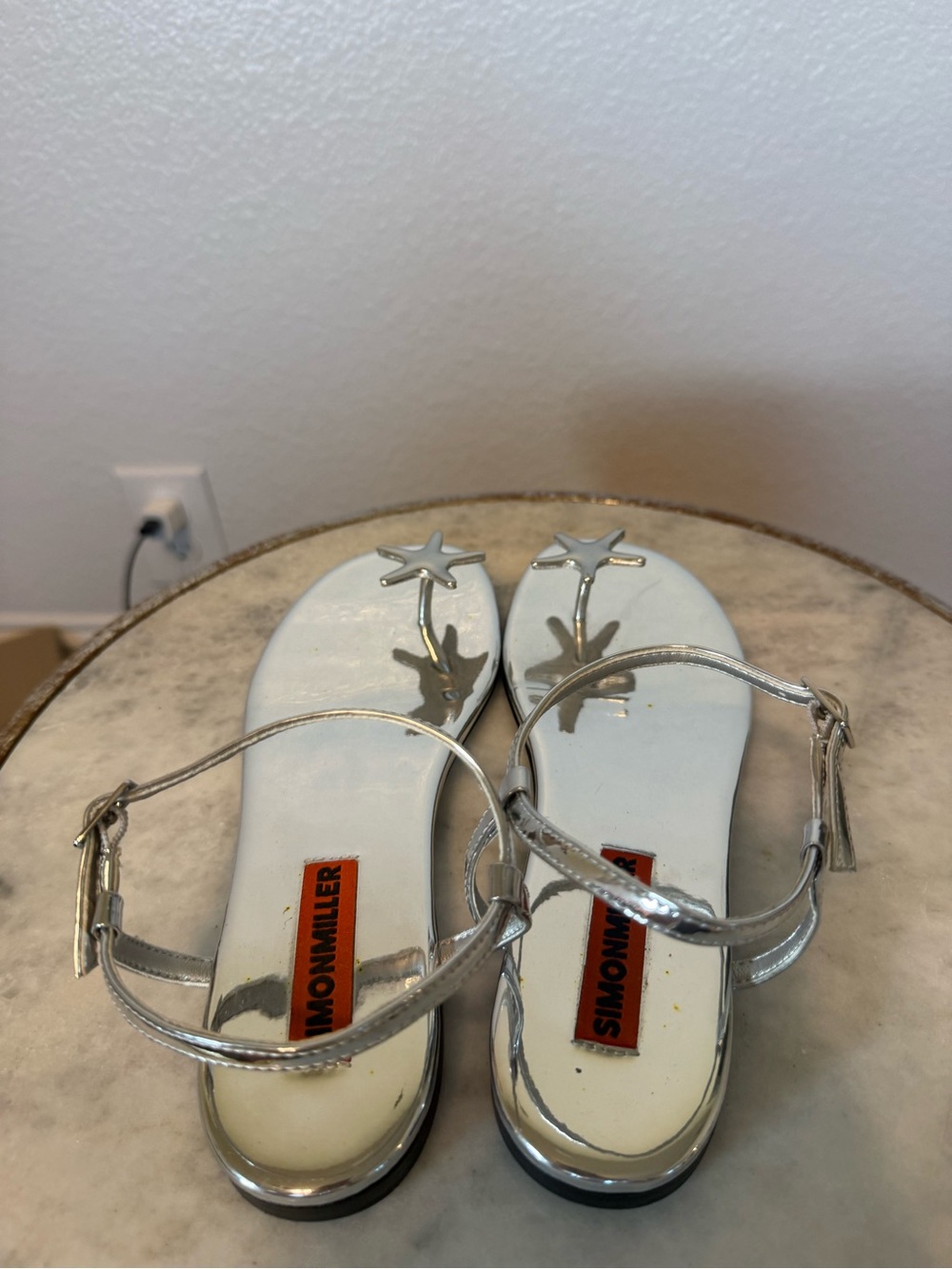 Simon Miller Silver Metallic Sandals Coastal - Picture 10 of 14